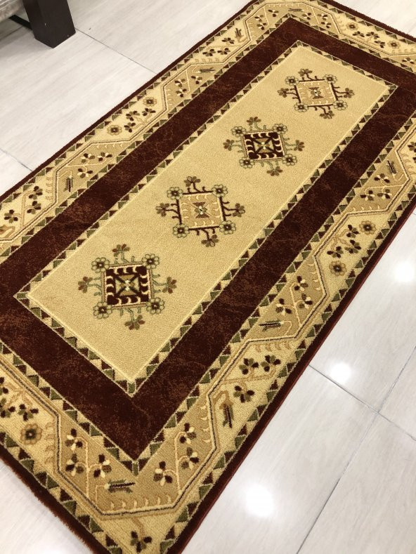 Saray Halı Klasik 1816 Krem 100x200 Kiremit Yolluk 2 Metre ! - 3