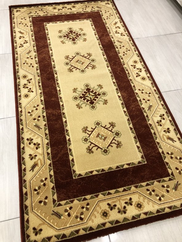 Saray Halı Klasik 1816 Krem 100x200 Kiremit Yolluk 2 Metre ! - 4