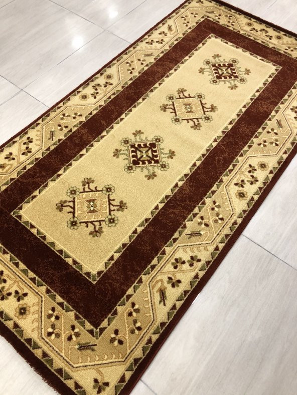 Saray Halı Klasik 1816 Krem 100x200 Kiremit Yolluk 2 Metre ! - 5
