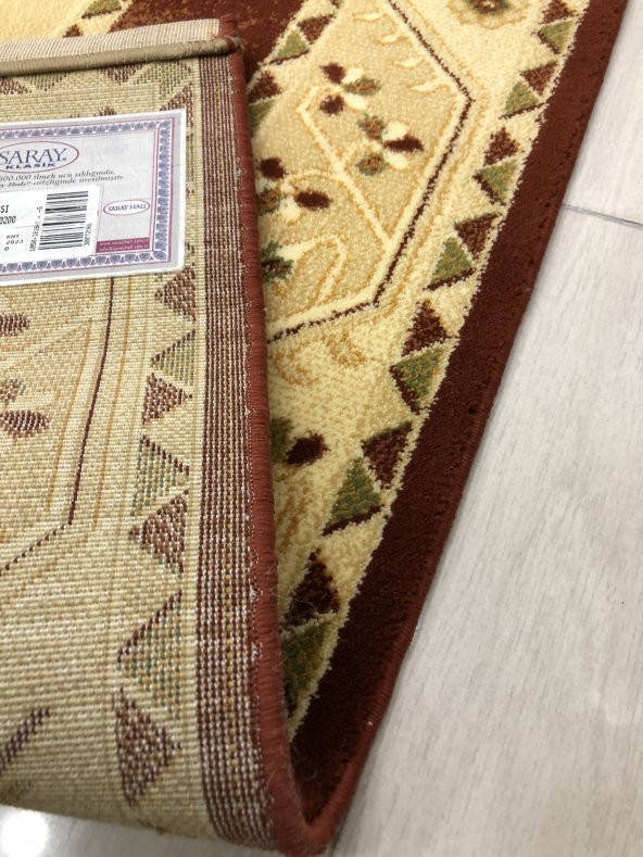 Saray Halı Klasik 1816 Krem 100x200 Kiremit Yolluk 2 Metre ! - 7