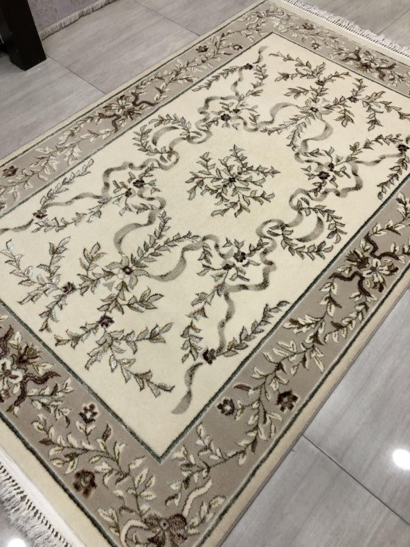Saray Halı İpeksi 11314 RK 150x230 Krem 100 YÜN 4 M2 Halı ! - 3