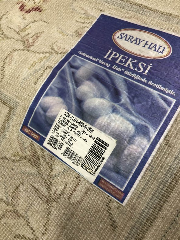 Saray Halı İpeksi 11314 RK 150x230 Krem 100 YÜN 4 M2 Halı ! - 5