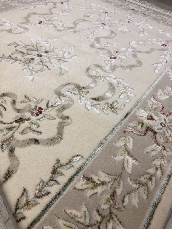 Saray Halı İpeksi 11314 RK 150x230 Krem 100 YÜN 4 M2 Halı ! - 6