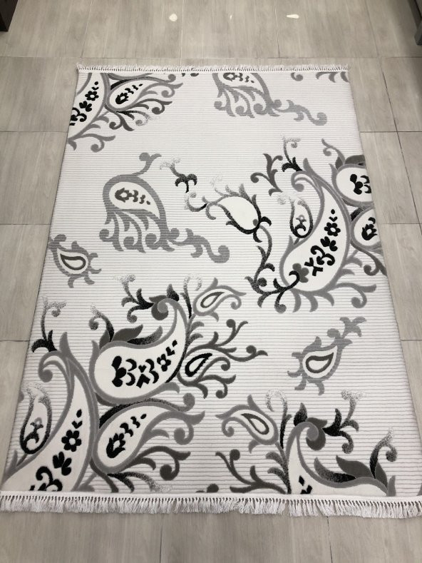 Saray Halı Nepal Kesme 3997 Gri 160x230 Beyaz Gri Siyah 4 M2 Halı - 1