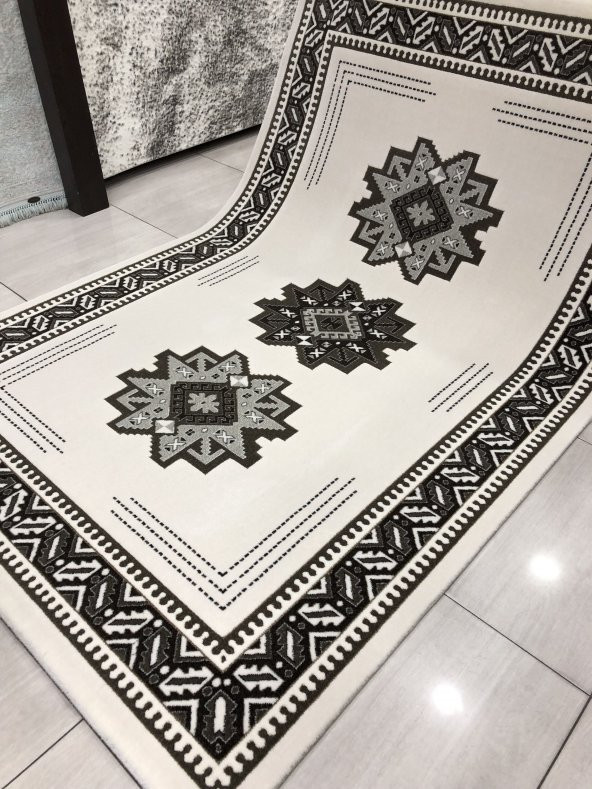 Saray Halı Sembol 11712 A 150x230 Krem Kahve 4 M2 Halı ! - 7