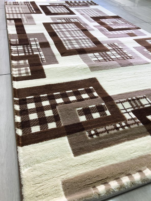 Saray Halı Klasik 11593 T-L Kahve Krem 100x200 Yolluk 2 Metre ! - 4