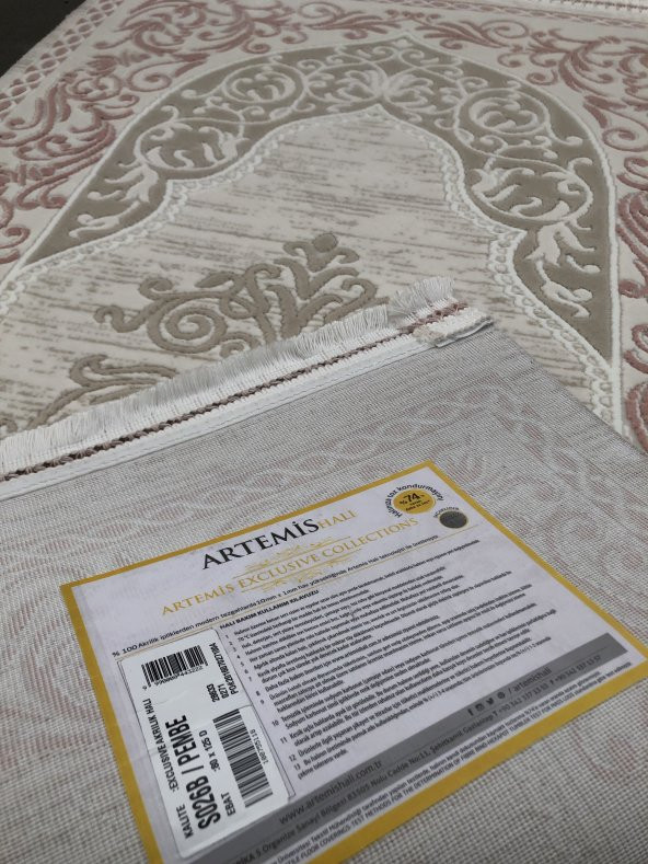 Pudra Pembe Namazlık 80x125 Kaliteli Lüks Seccade ! - 7