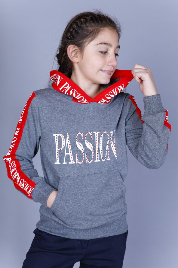 Toontoy Kız Çocuk Passion Baskılı Sweatshirt
