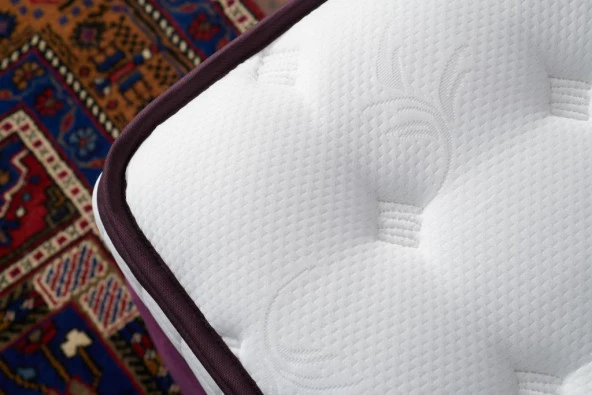 Niron Purple 120x200 Tek Kişilik Pedli Yatak Full Ortopedik Yaylı Yatak - 8