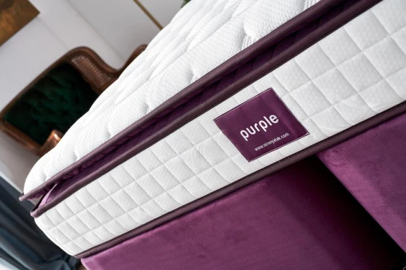 Niron Purple 140x190 Çift Kişilik Pedli Yatak Full Ortopedik Yaylı Yatak - 8