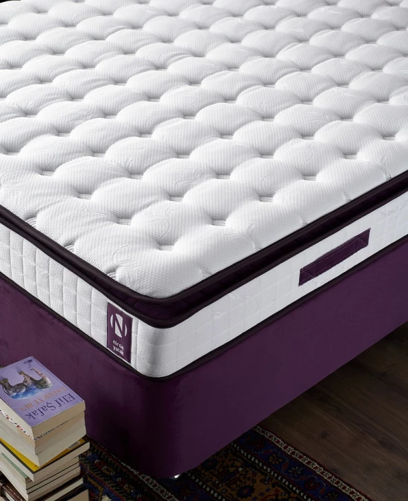 Niron Purple 160x200 Çift Kişilik Pedli Yatak Full Ortopedik Yaylı Yatak - Resim 4