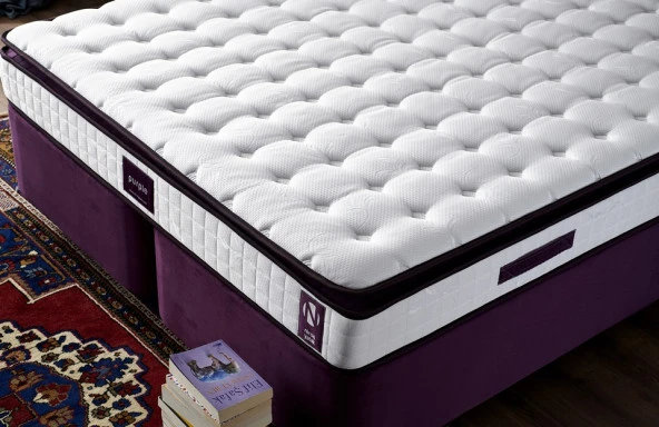 Niron Purple 180x200 Çift Kişilik Pedli Yatak Full Ortopedik Yaylı Yatak - Resim 2