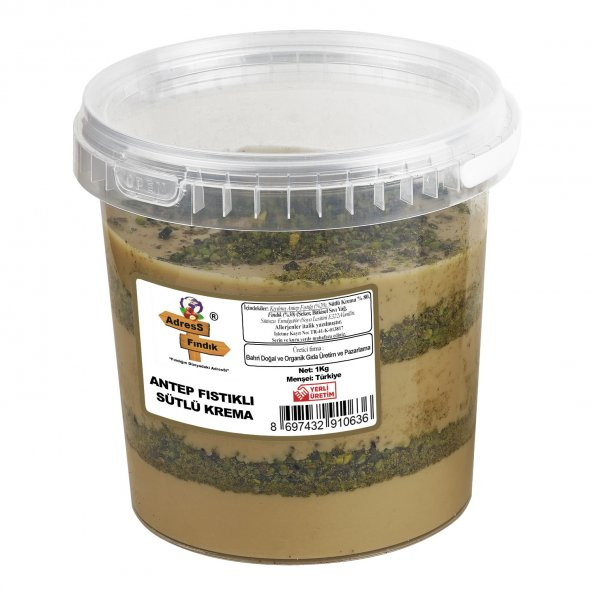 AdresS Fındık - Antep Fıstıklı Sütlü Krema 1 Kg
