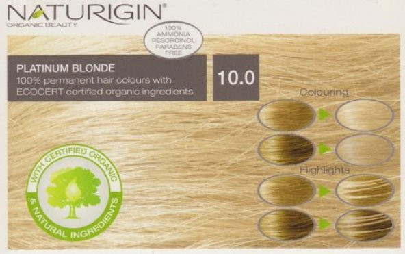 Naturigin Organik İçerikli Saç Boyası 10.0 Platin Sarısı - 3