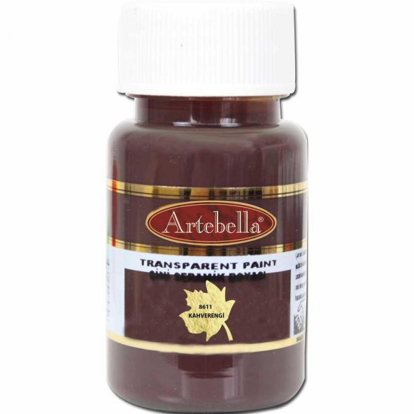 Artebella Transparan Çini Seramik Boyası 861150 Kahverengi 50 ml