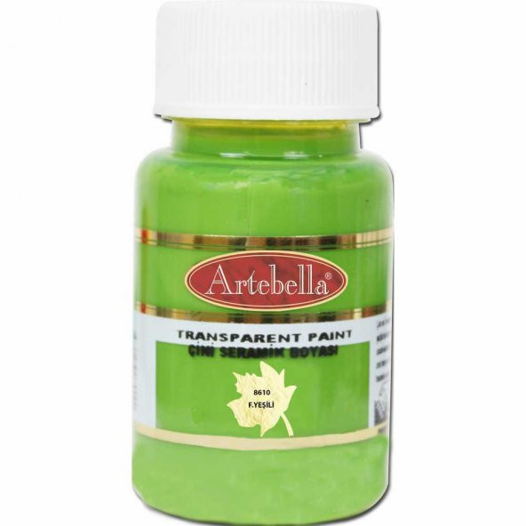 Artebella Transparan Çini Seramik Boyası 861050 Fıstık Yeşili 50 ml