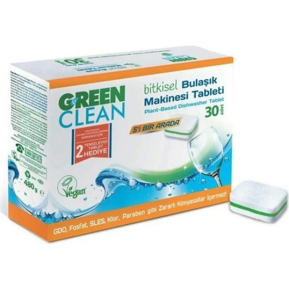 U Green Clean Bitkisel Bulaşık Makinesi Tableti 30 Adet - 2