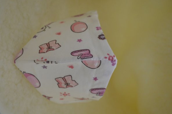 Çocuk Balon lu 4Katlı Telli Yıkanabilir Bez Çocuk Maske (0-4yaş) - Resim 2