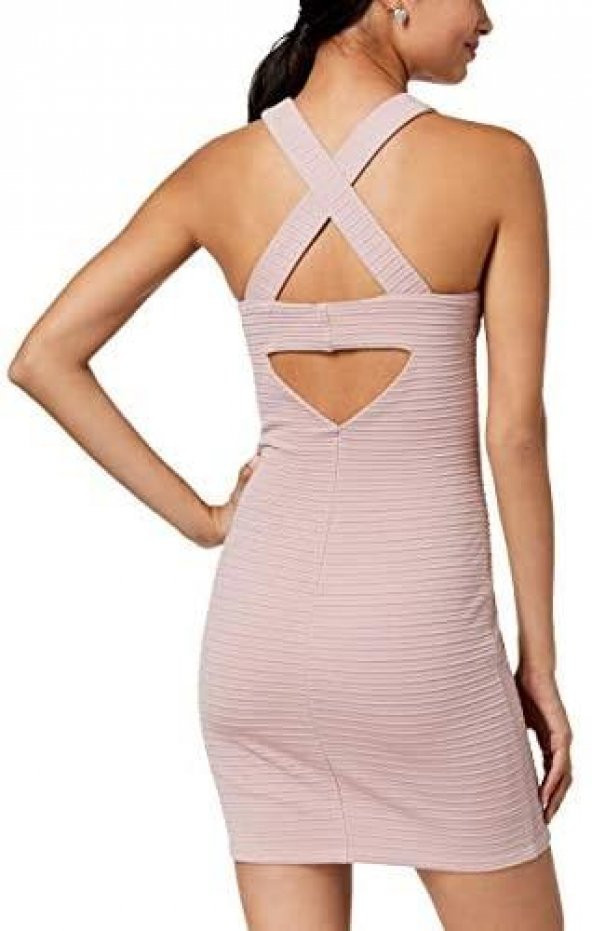Trixxi Genç Kadın Nervürlü Askılı Bodycon Elbise - 2