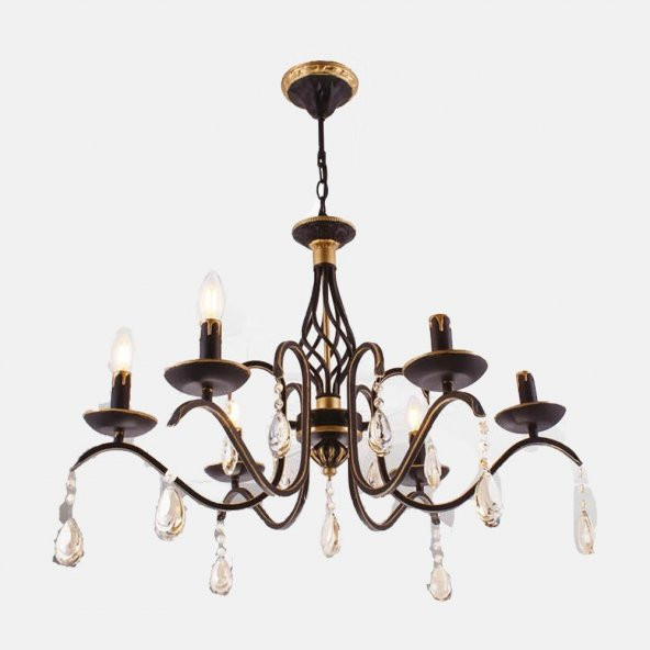 Sedef  9155 6lı Kristal Taşlı Salon Avizesi - 2