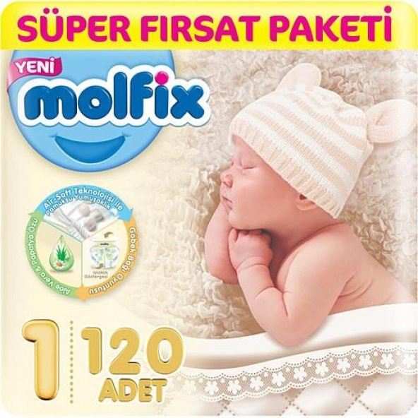 Molfix 1 Numara Yenidoğan 120li Süper Fırsat Paketi Bebek Bezi