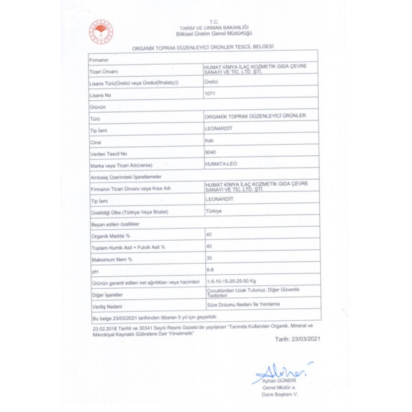 Humata Leo 25 kg Leonardit Humik Asit - 4