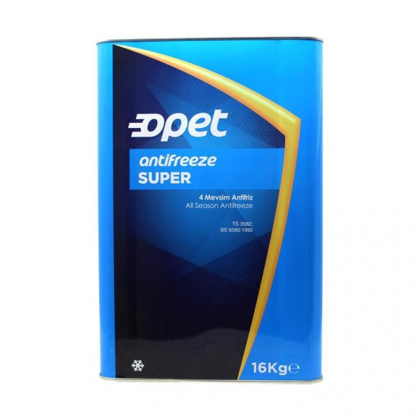 Opet Süper Antifriz 16 KG - Mavi Dört Mevsim Koruma