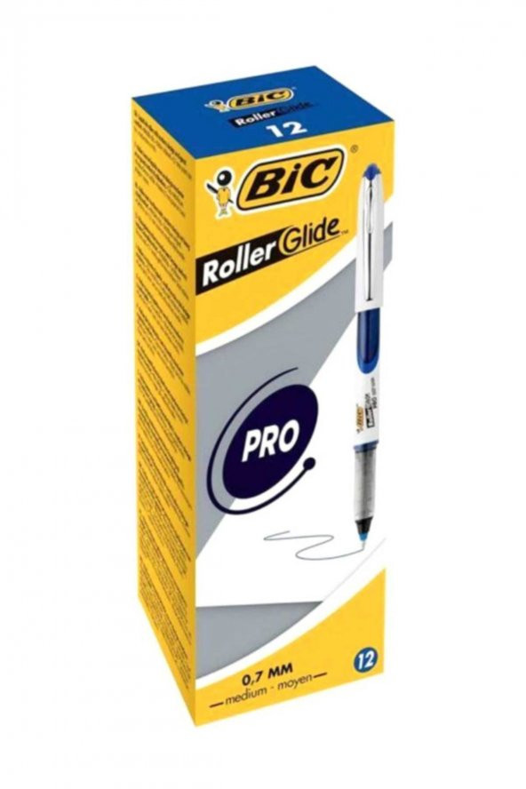 BİC ROLLER GLİDE PRO KALEM MAVİ 12li