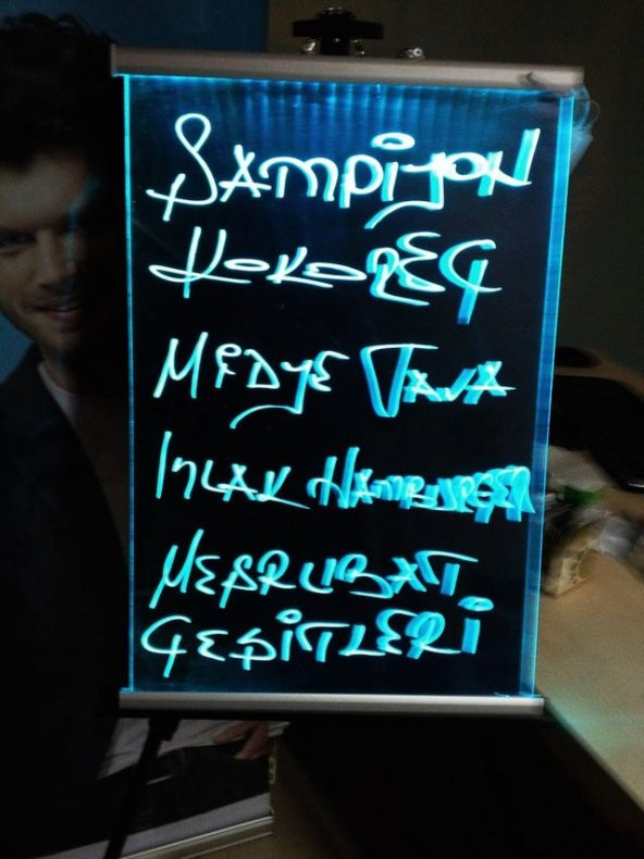 KAMPANYA !!!-YAZ SİL NEON LED TABELA 30X40cm 1 KALEM