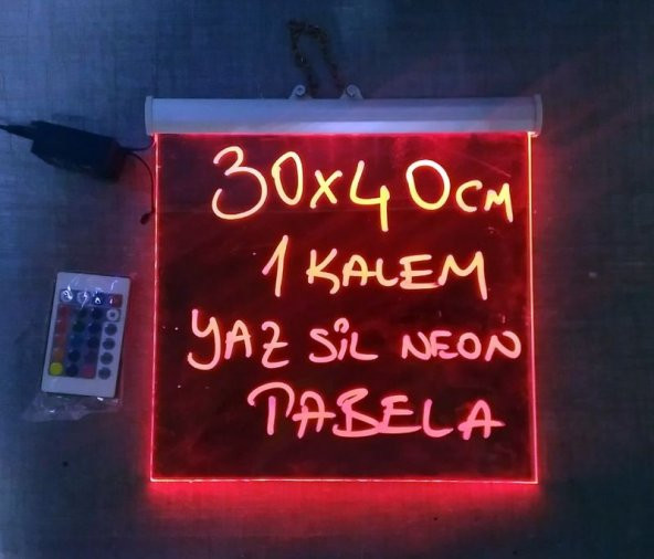 KAMPANYA !!!-YAZ SİL NEON LED TABELA 30X40cm 1 KALEM - 3