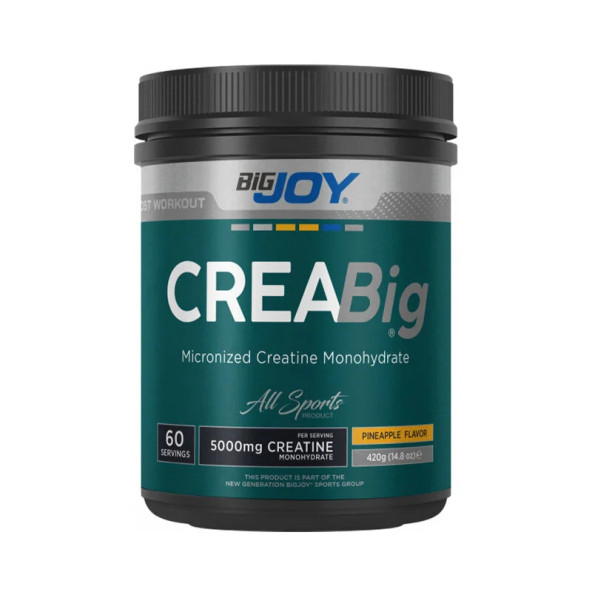 +2 Hediye Big Joy CreaBig Micronized Creatine Powder 420 Gr Ananas Aromalı (HIZLI KARGO)