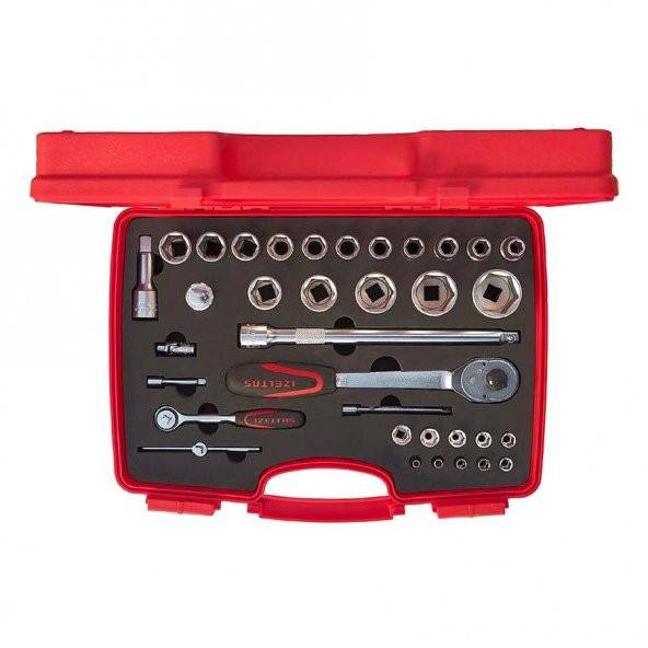 İzeltaş 1/4-1/2 Kombine Altı Köşe Lokma Anahtar Takımı 35 parça - 4