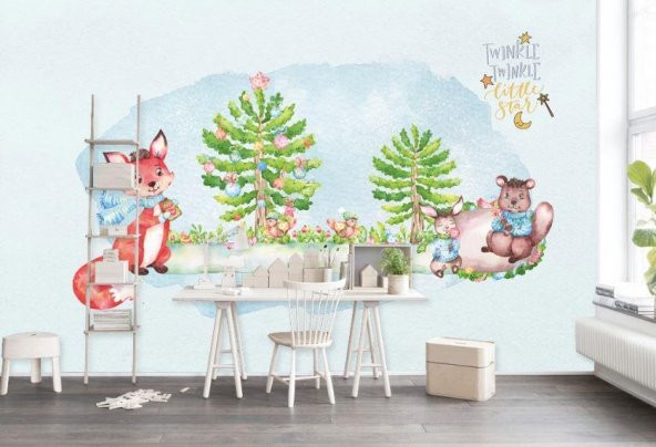 Sincapli Çocuk Odası Özel Tasarım Duvar Kağıdı