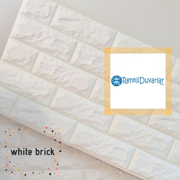 Renkli Duvarlar Kendinden Yapışkanlı 8,5 mm Krem Esnek Sünger Duvar Paneli NW01 - 5