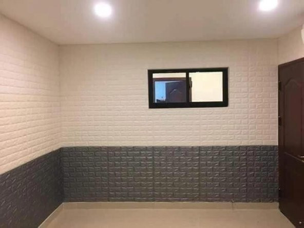Renkli Duvarlar Gümüş Gri 3D Kendinden Yapışkanlı Duvar Kağıdı Duvar Paneli - 5