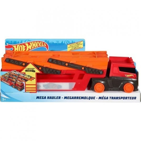 Hot Wheels Mega Tır Kırmızı/Turuncu - 2