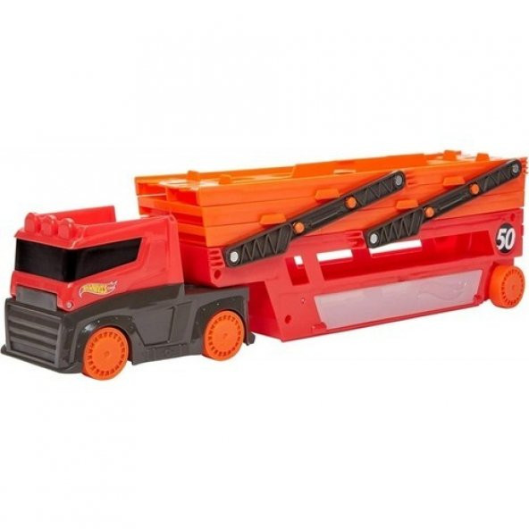 Hot Wheels Mega Tır Kırmızı/Turuncu - 3