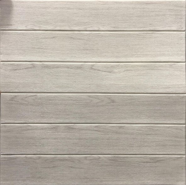 Renkli Duvarlar Krem Ahşap Lambiri 3D Kendinden Yapışkanlı Duvar Kağıdı Paneli - 3