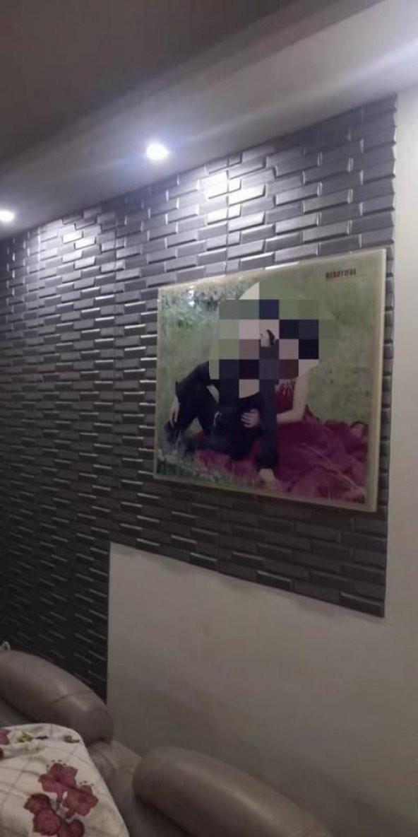 Renkli Duvarlar NW66 Siyah Opak Kendinden Yapışkanlı Duvar Paneli - 6