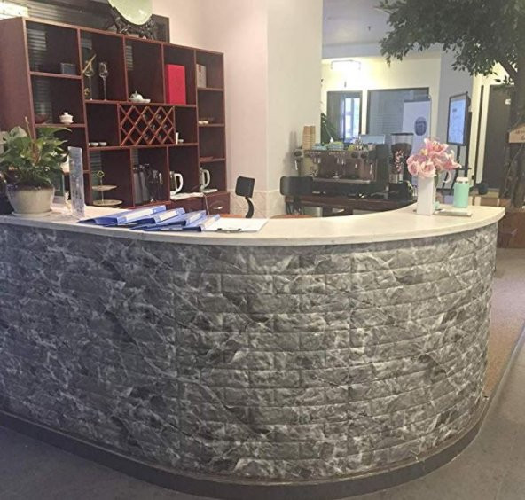 Renkli Duvarlar NW13 Alaca Gri Kendinden Yapışkanlı 3D Dekoratif Duvar Paneli - 6