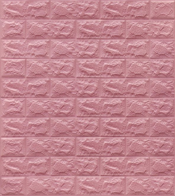 Renkli Duvarlar Pembe 3D Kendinden Yapışkanlı 4mm Duvar Kağıdı Duvar Paneli