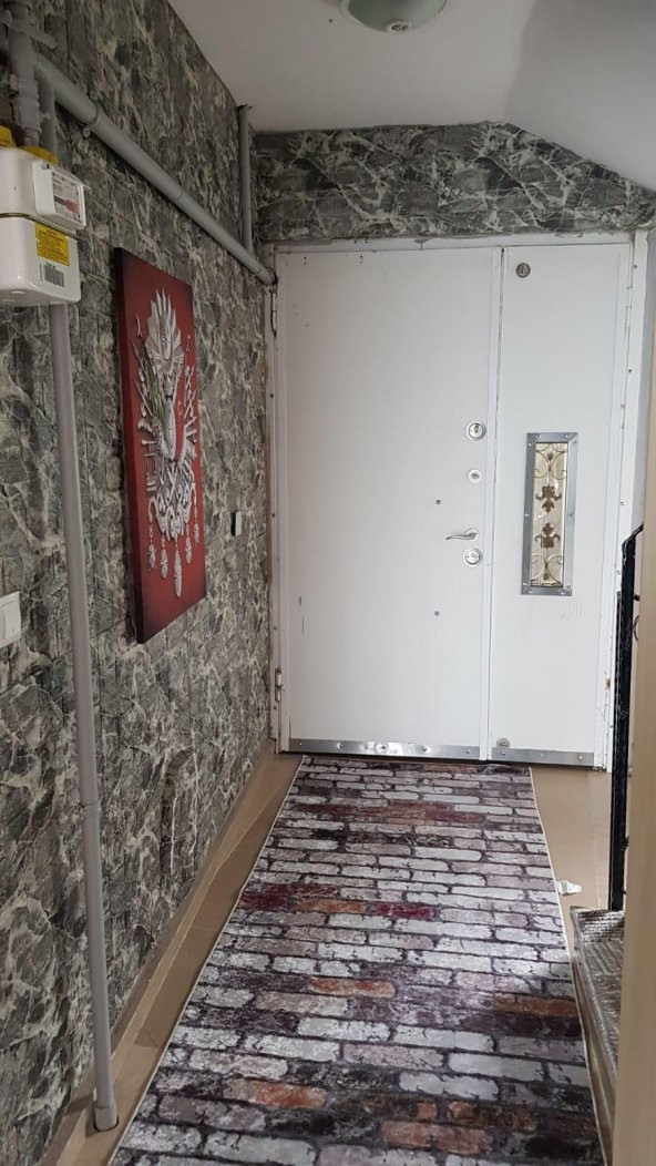 Renkli Duvarlar Kendinden Yapışkanlı 3D Boyut Alaca Krem Duvar Kağıdı Kaplama Paneli - 2