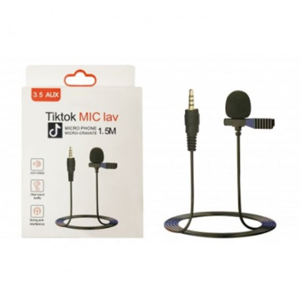 Platoon Pl-2441Kablolu Tiktok Mikrofonu - Yaka Mikrofonu