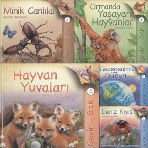 Tübitak Popüler Bilim Çevir-Bak Ciltli 5 Kitap Set (5+ Yaş)
