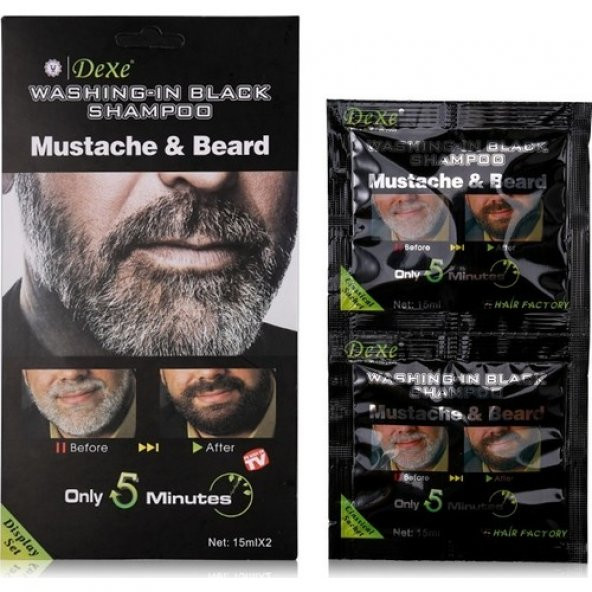 Dexe Sakal ve Bıyık Renklendirici Şampuan 2X 15 ML