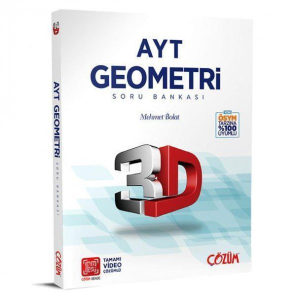 AYT 3D Geometri Tamamı Video Çözümlü Soru Bankası 3D Yayınları