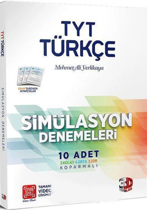 TYT Türkçe Tamamı Video Çözümlü Simülasyon Denemeleri Çözüm Yayınları