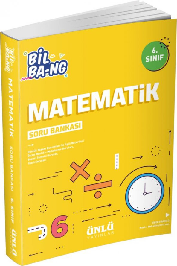 Ünlü Yayınları 6. Sınıf Matematik Soru Bankası (Bil-Bang) 2021