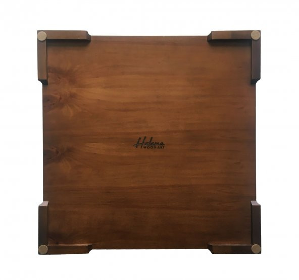 Helena Wood Art El Yapımı Masif Ahşap Sedefli Satranç Tablası 59x59 - 6