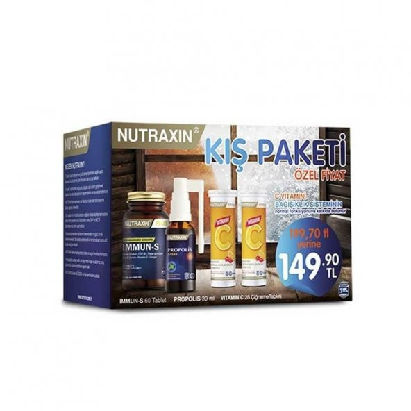 Nutraxin Kış Paketi Immun-s + Vitamin-C + Propolis